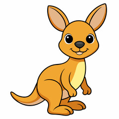 Cute Kangaroo Vector Illustration: Adorable Wildlife Clipart & Design