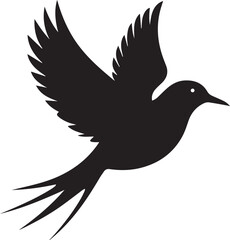 Obraz premium Silhouette of a bird in flight, perfect for design elements.