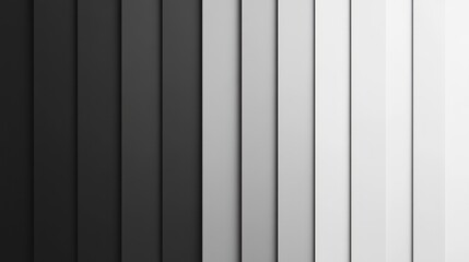 Obraz premium Monochromatic Gradient Transition of Vertical Panels from Dark to Light Shades of Gray