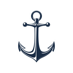 Vector drawing. Sea anchor. Drawing on a white background for designs on the sea theme.
