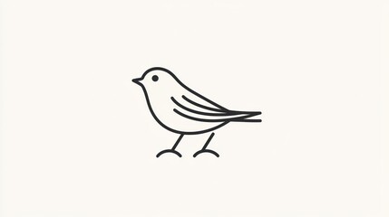 Simple Line Art Bird Illustration (8)