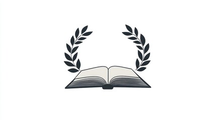 Open book emblem, knowledge, education, learning