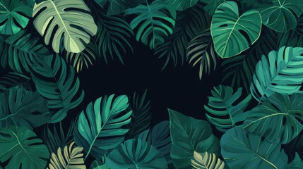 The holiday of Summer with colorful theme as palm trees background as texture frame background  