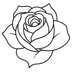 Sophisticated Continuous Line Art Rose Blossom ? Simple and Elegant Floral Illustration