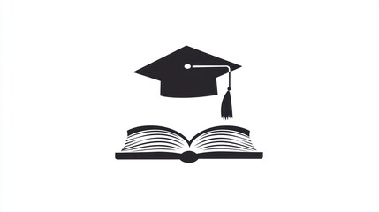 Graduation Symbol, Open Book, Education Icon