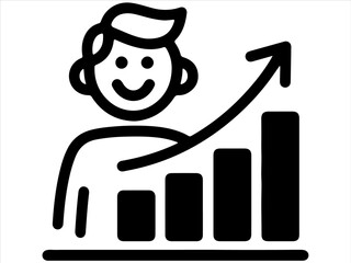 businessman with graph