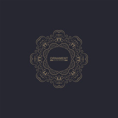 Flat decorative circle lines border background