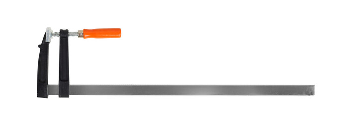 Construction, repair, tools - Long F-clamp isolated white background