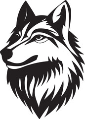wolf head vector