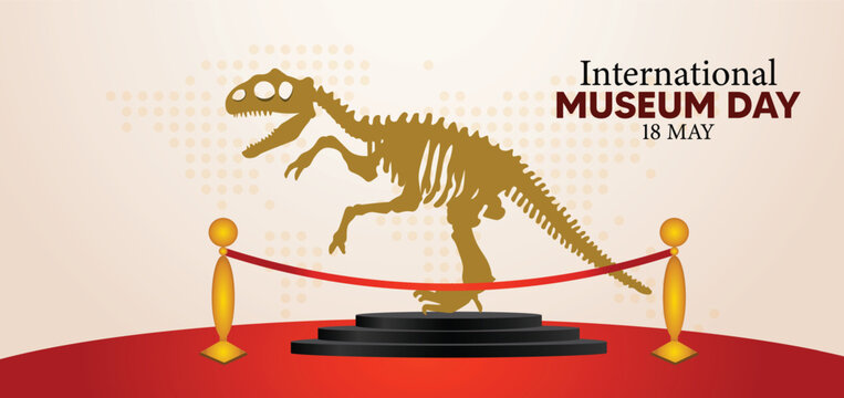 International Museum Day May 18 vector poster