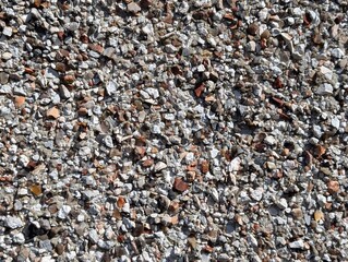 Detail of a pebbledash wall