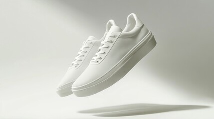 Minimalist Floating Sneakers for Sportswear Branding