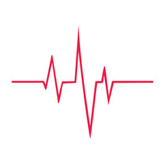 heart beat graph, Vector Heart Rate Monitor and Electrocardiogram with Red Line on White Background for Medical and Health Illustrations