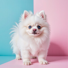 Obraz premium chihuahua puppy on pink background