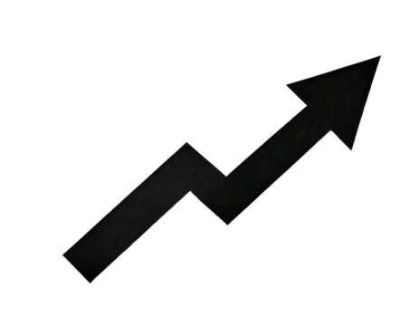 blue arrow on white background