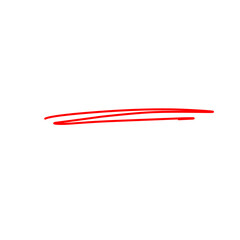 Underline Red Brush Stroke