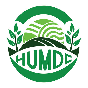 Vibrant Green Logo for Humde, Emphasizing Agricultural Sustainability