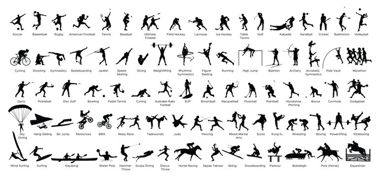 All sports player silhouette