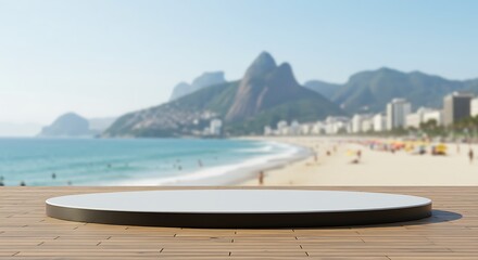 Fototapeta premium Coastal Calm: Product Display AI Generated