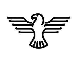 Obraz premium Eagle Bird Logo Design Icon Vector Illustration.