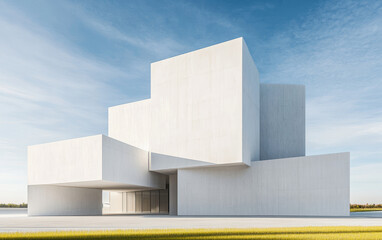 Minimalist modern architecture and spatial structure