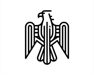 Eagle Bird Logo Design Icon Vector Illustration.