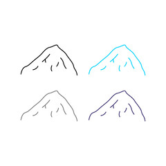 Fototapeta premium COLORFUL HILLS DESIGN LOGO SIGN SYMBOL VECTOR
