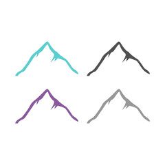 COLORFUL HILLS SIGN SYMBOL LOGO VECTOR