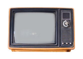 Old Television isolated transparent background