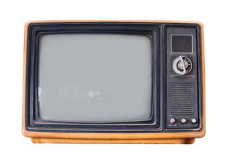 Old Television isolated transparent background