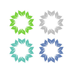 NATURAL LEAVES SIGN SYMBOL LOGO VECTOR ISOLATED ON WHITE