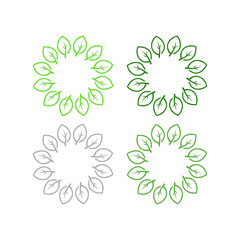 NATURAL LEAVES SIGN SYMBOL LOGO VECTOR ISOLATED ON WHITE