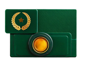 Digital photo camera on a white isolated background. Generative AI.