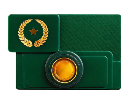 Digital photo camera on a white isolated background. Generative AI.