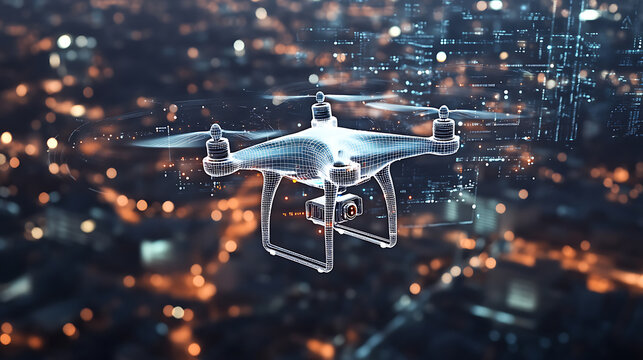 An AI powered system enhancing autonomous drones by analyzing flight data, environmental conditions, and mission parameters to optimize drone navigation and performance