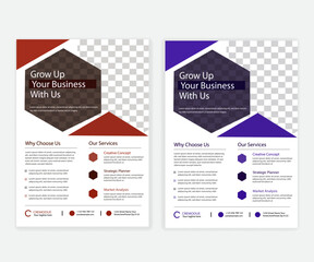 Design Layout template for Corporate Business. This Flyer help to grow up your Business. Corporate business flyer template design with different