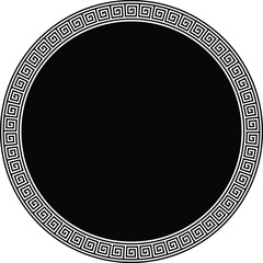 circular Greek key pattern meander Greek fret