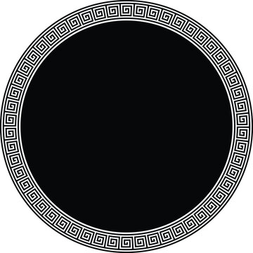 circular Greek key pattern meander Greek fret