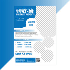 Real estate flyer A4 template, Corporate business flyer template, Property flyer Template, flyer, banner, leaflet for printing