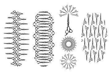 シンプルなハサミのハサミアート