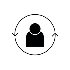 Change Icon. Switch. Shift Personnel Symbols for Design and Websites, Presentations, or Mobile Applications.	