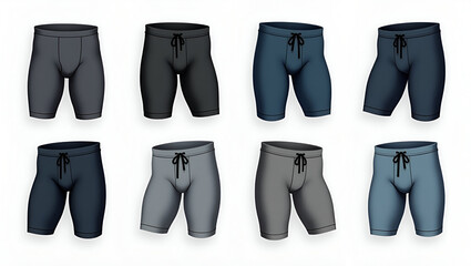 Realistic Illustrations of Several Styles of Men's Sportswear

