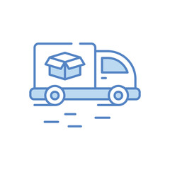 Delivery Truck vector icon stock illustration