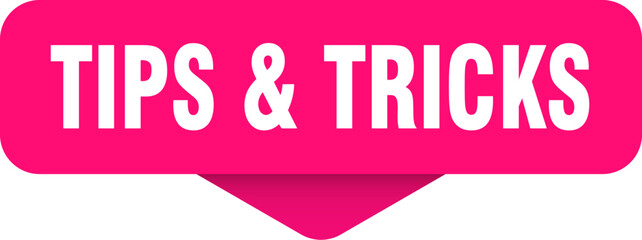 tips & tricks sticker. tips & tricks sign on transparent background