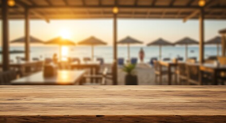 Golden Hour Beachside Bistro AI Generated