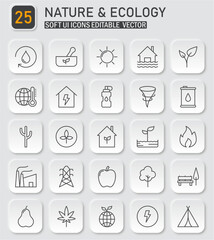 Ecology and Environment Icons Collection: Vector Set for Sustainable Initiatives