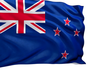 American flag on a transparent background generated image