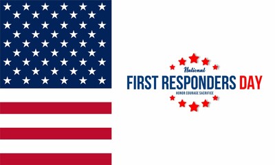 national first responders day design concept, Template for background, banner, card, poster 