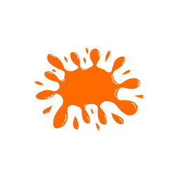 orange paint splash