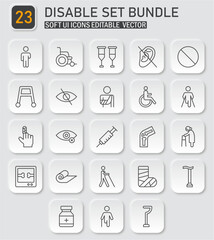 Comprehensive Collection of Medical and Accessibility Icons for Healthcare and Assistance